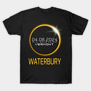 WATERBURY Vermont Total Solar Eclipse April 8 2024 Vermont T-Shirt